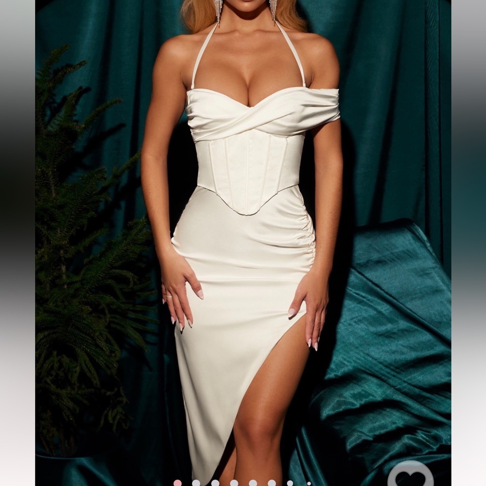 Oh Polly satin white dress!